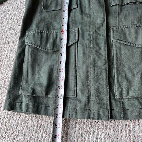 NWT Vince Women's Military Canvas Olive Green Utility Jacket - Picture 6 of 14